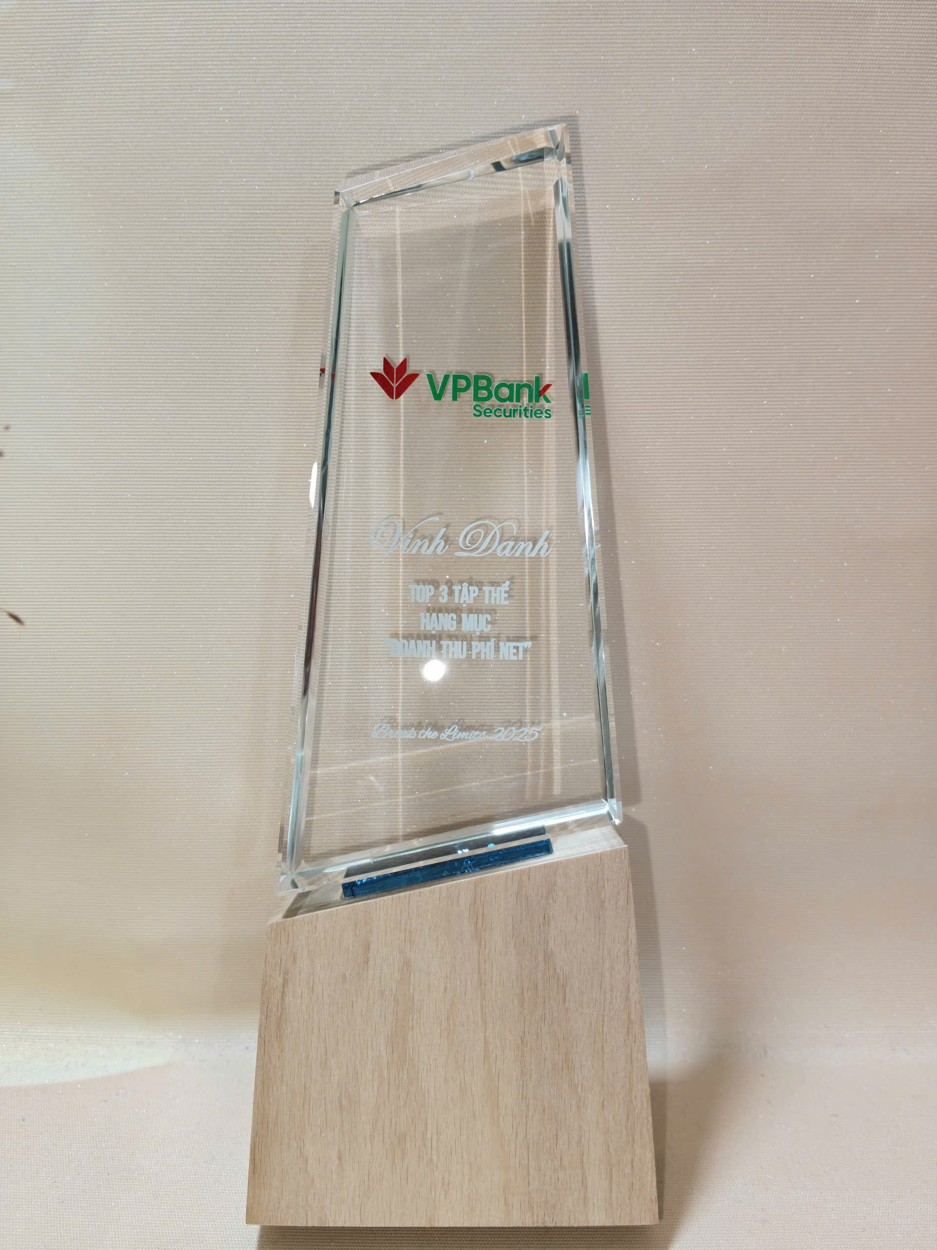 Kỷ niệm chương pha lê đế gỗ Kỷ niệm chương pha lê đế gỗ